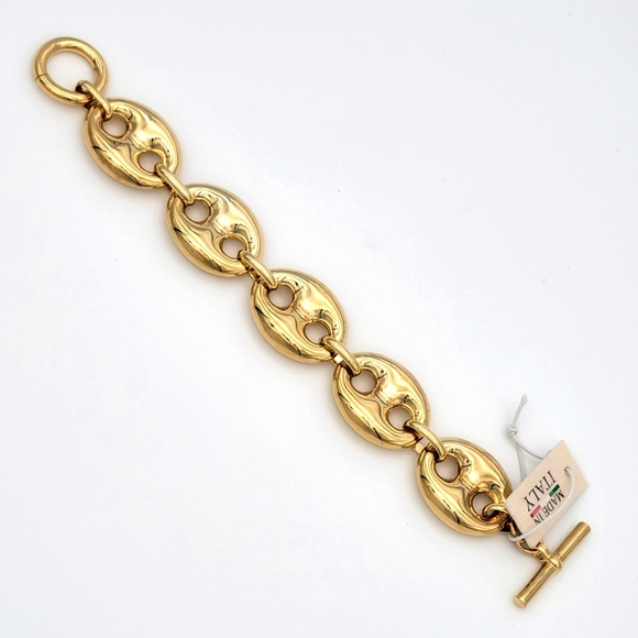 🇮🇹Mia Fiore Mariner Link 18kt Gold Plated/Bronze Bracelet - Picture 2 of 10